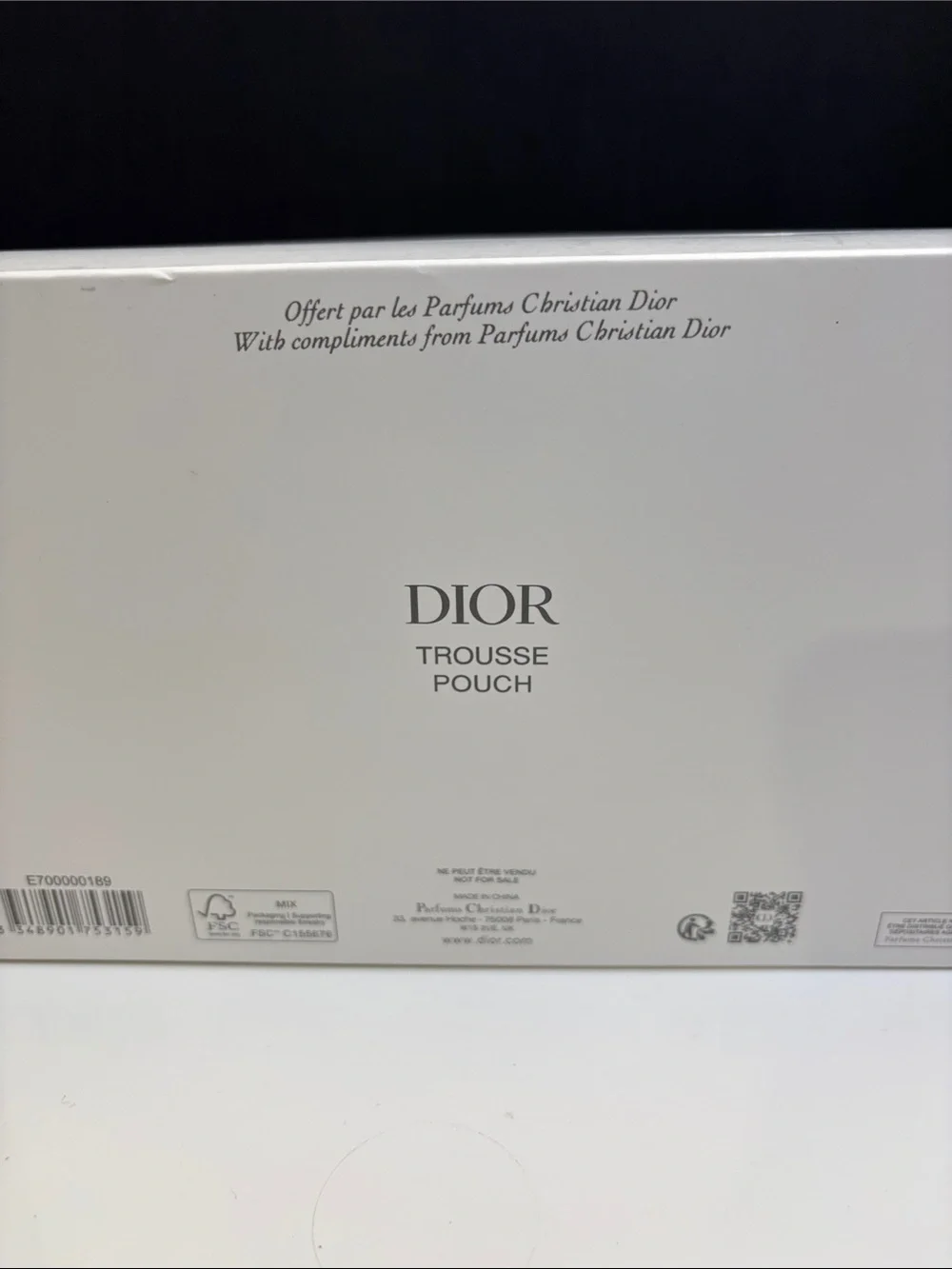 Parfums Christian Dior Embroidered Floral Cosmetic Pouch